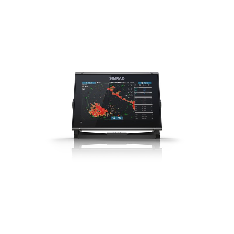 Plotter Simrad GO9 XSE Con Trasduttore E Mappe C-Map – Touchscreen, Montaggio Specchio Di Poppa