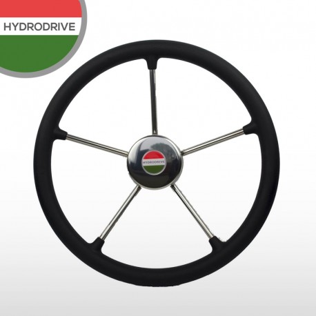 Volante Per Barca FreeTec 13,5 Pollici In Acciaio Inox - 5 Raggi, Con Pulsante, Diametro 34 Cm