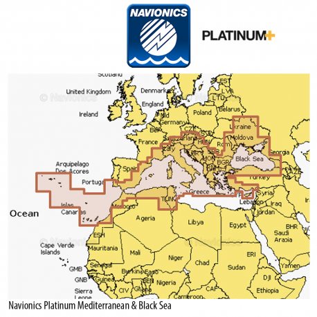 Navionics Platinum+ NPEU643L Mediterranean & Black Sea