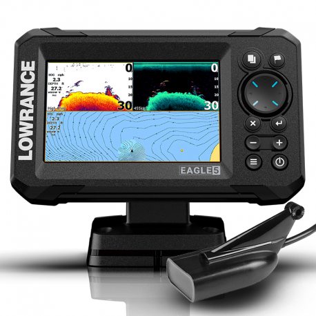 Sonda GPS Plotter para pescar Lowrance Eagle 5 con Transductor HDI 83/200 CHIRP/Downscan
