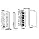 Panel de 8 interruptores 4308 de Blue Sea Systems WeatherDeck con protección por fusible.