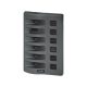 Panel 6 interruptores 4306-BSS de Blue Sea Systems WeatherDeck protección por fusible.