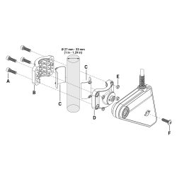 Soporte montaje transductor Lowrance Eagle Eye en mástil