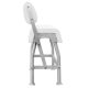 Asiento doble para barco de pesca plata con tejido blanco AS200SW de PoweryMax