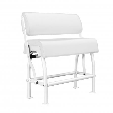 Asiento doble para barco de pesca blanco con tejido blanco AS200WW de PoweryMax