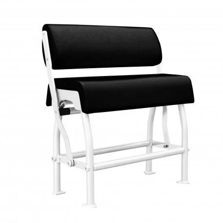 Asiento doble para barco de pesca blanco con tejido negro AS200WB de PoweryMax