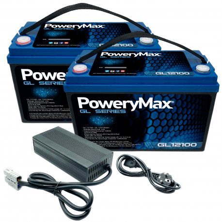 Batería de Gel 24V 100Ah PoweryMax GL24100 + Cargador 24V 15A