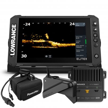 Lowrance Elite FS 9 Black ActiveTarget 2 XL y Powerymax TX50