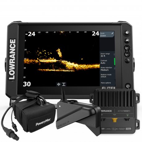 Lowrance Elite FS 10 ActiveTarget 2 y Powerymax TX50