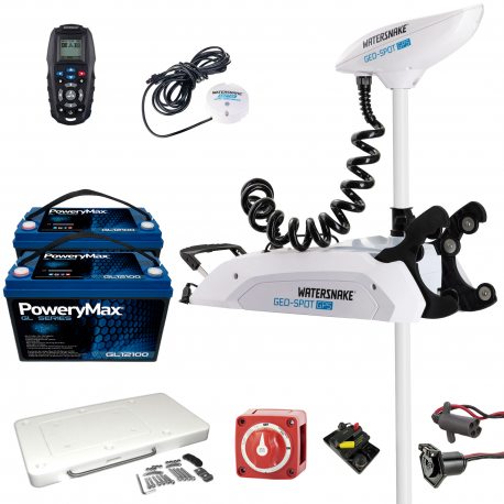 Motor de posicionamiento Watersnake Geo-Spot GPS 24V 80 lbs y  eje de 78" (198cm)