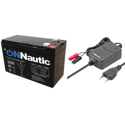 Pack Batería AGM 12v 7Ah + Cargador Inteligente 1Ah