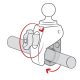 Soporte RAM doble fijación motor eléctrico, bola 1.5" version larga
