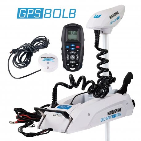 Motor de posicionamiento Watersnake Geo-Spot GPS 24V 80 lbs y  eje de 78" (198cm)