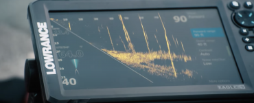Pantalla de la sonda Lowrance Eagle Eye 9 mostrando imágenes de Live Sonar en tiempo real con alta definición