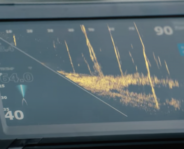 Pantalla de la sonda Lowrance Eagle Eye 9 mostrando imágenes de Live Sonar en tiempo real con alta definición