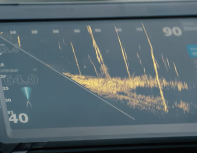 Pantalla de la sonda Lowrance Eagle Eye 9 mostrando imágenes de Live Sonar en tiempo real con alta definición