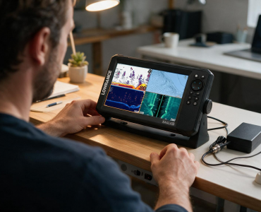 Sonda GPS plotter Lowrance utilizada desde casa con PoweryMax HomeKit