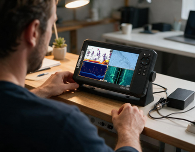 Sonda GPS plotter Lowrance utilizada desde casa con PoweryMax HomeKit
