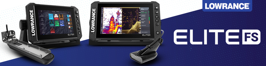 Pantalla multifuncion y transductores de la serie Lowrance Elite FS con pantalla dividida para pesca deportiva