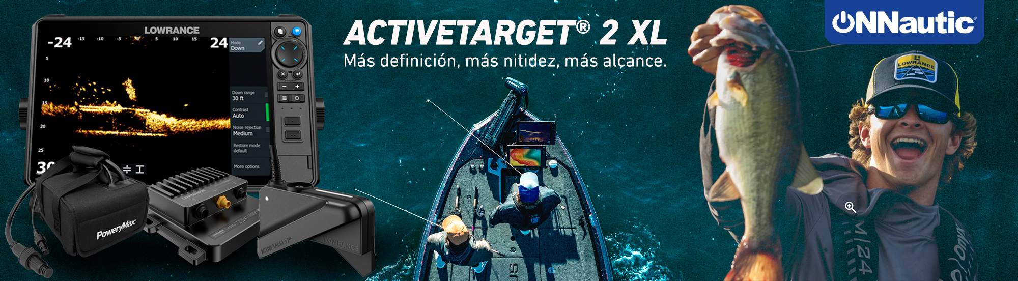 Lowrance ActiveTarget2 XL + HDS Pro. ONNautic