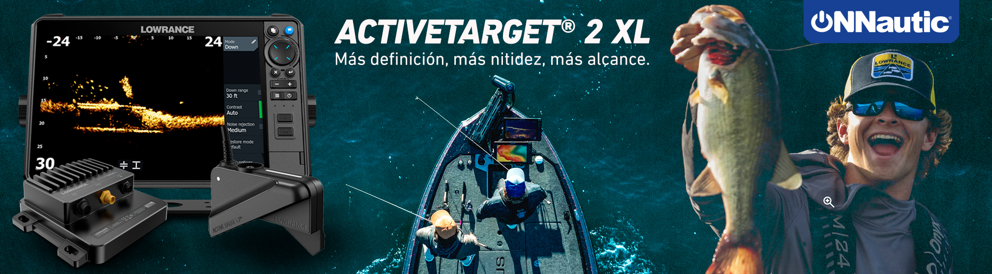 Lowrance ActiveTarget2 XL + HDS Pro. ONNautic
