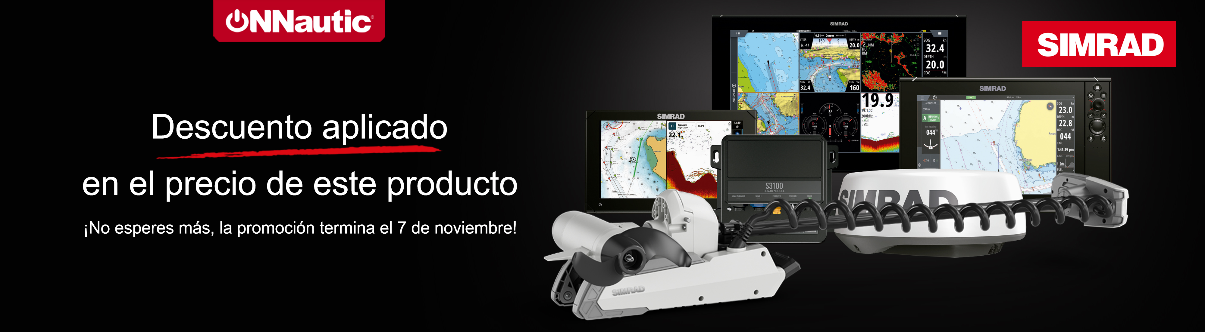Promoción descuento directo de Simrad en ONNautic
