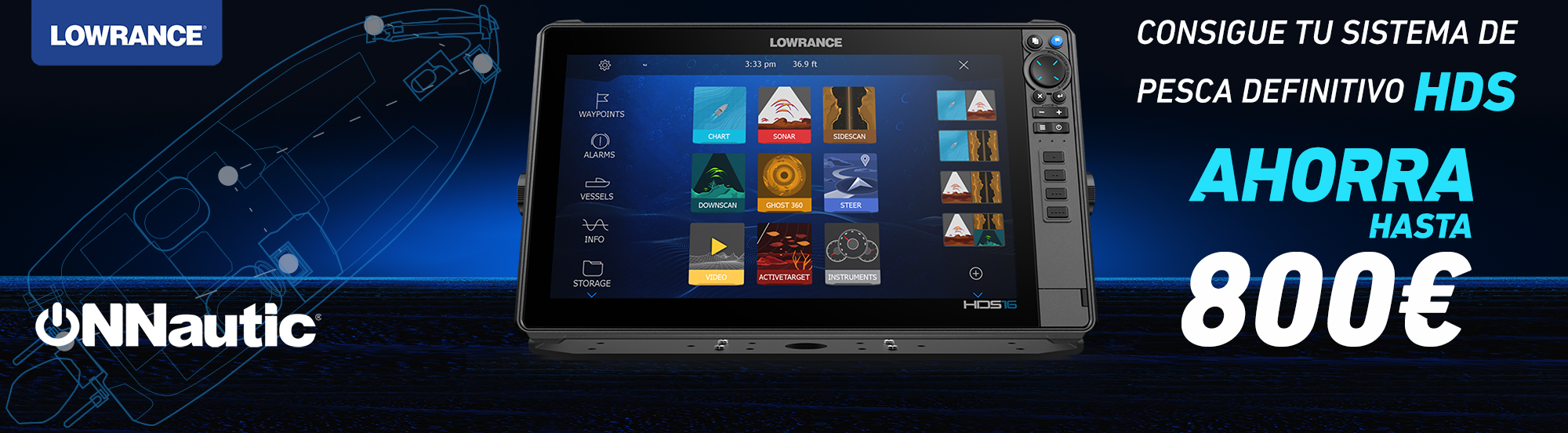 Promoción descuento Lowrance HDS Pro.ONNautic