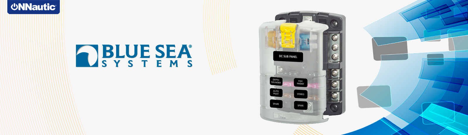 Caja de fusibles 5025-BSS de Blue Sea Systems 6. ONNautic