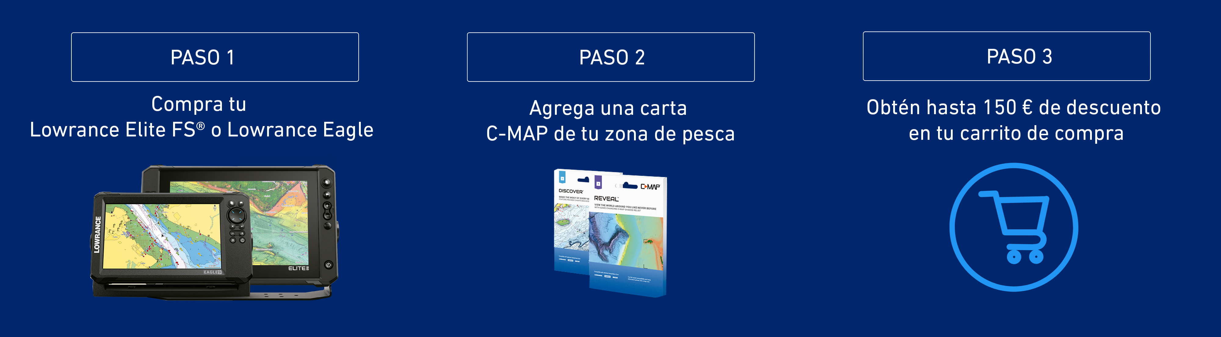 Campaña C-Map Lowrance Elite FS y Lowrance Eagle. ONNautic