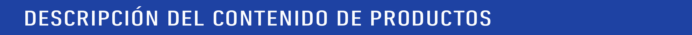 Descripción del contenido de productos. ONNautic