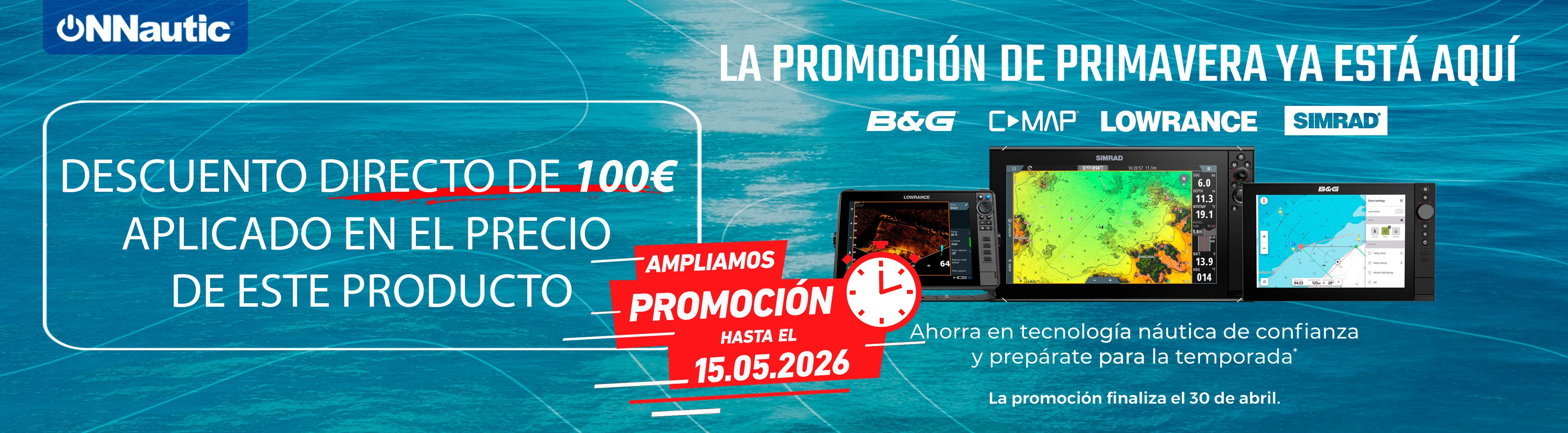 Promoción descuento directo Abril 2026. ONNautic