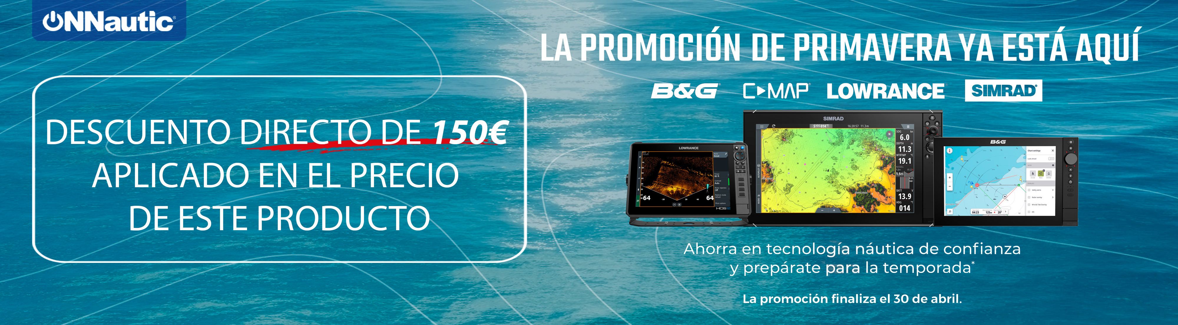 Promoción descuento directo Abril 2026. ONNautic