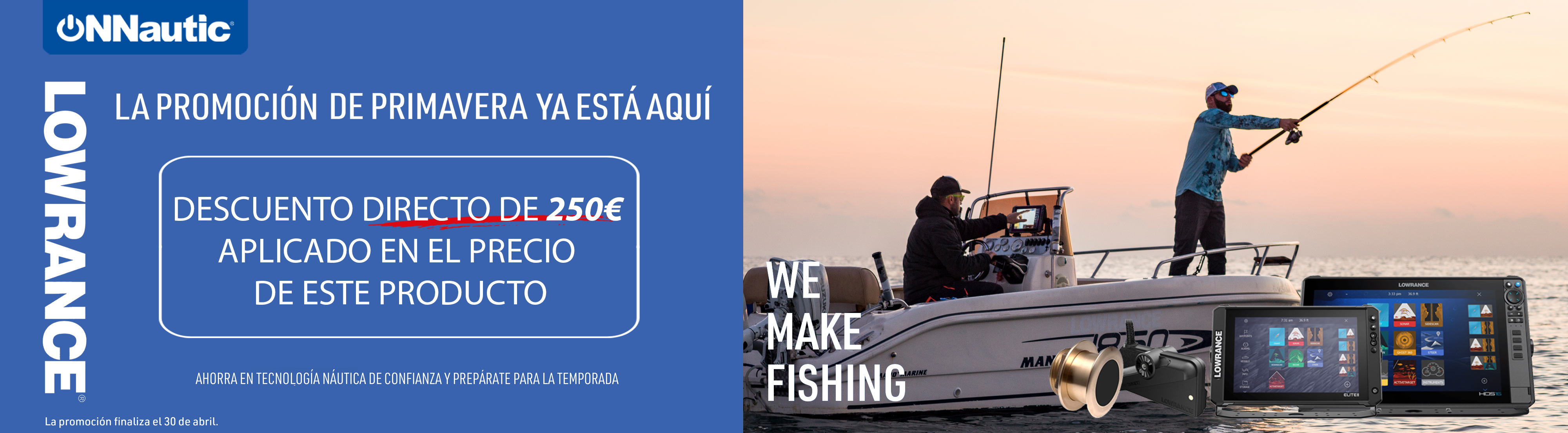 Promoción descuento directo Abril 2026. ONNautic