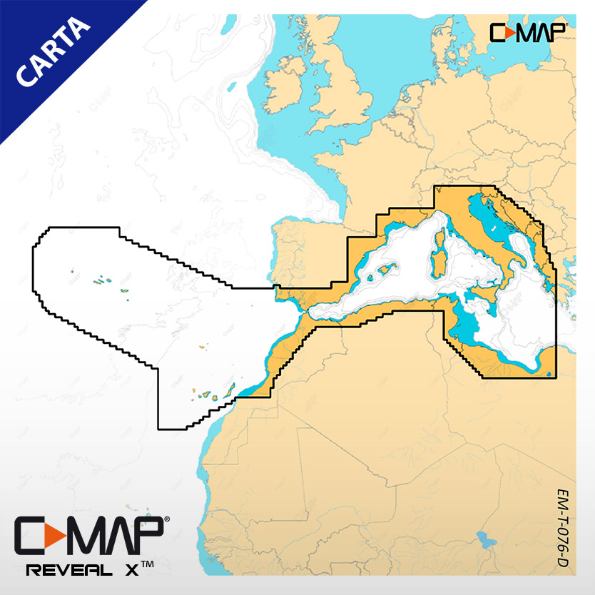 C-MAP DISCOVER X EM-T-076-D-MS - West Mediterranean