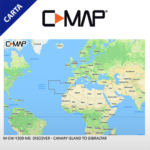 C-MAP DISCOVER M-EW-Y209-MS Canary Island to Gibraltar