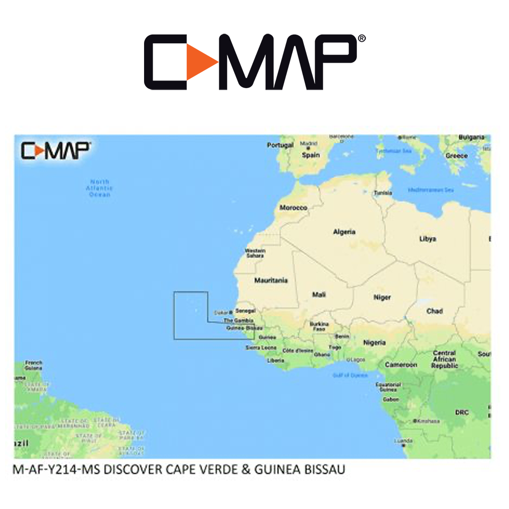 C-Map Cartografía C-MAP DISCOVER M-AF-Y214-MS Cabo Verde y Guinea Bissau