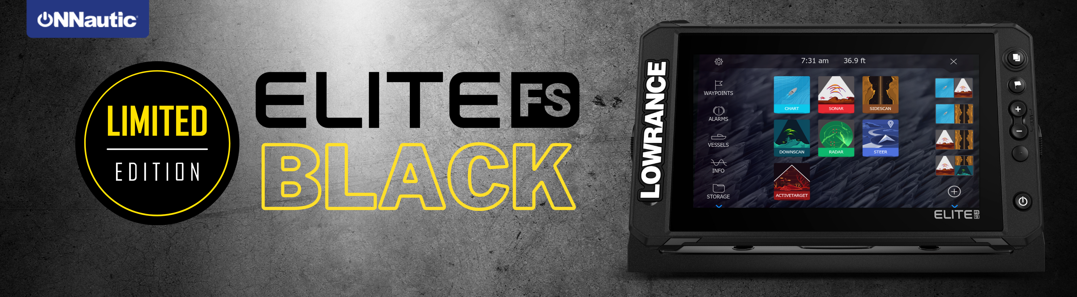 Lowrance Elite FS Black limited edition. ONNautic