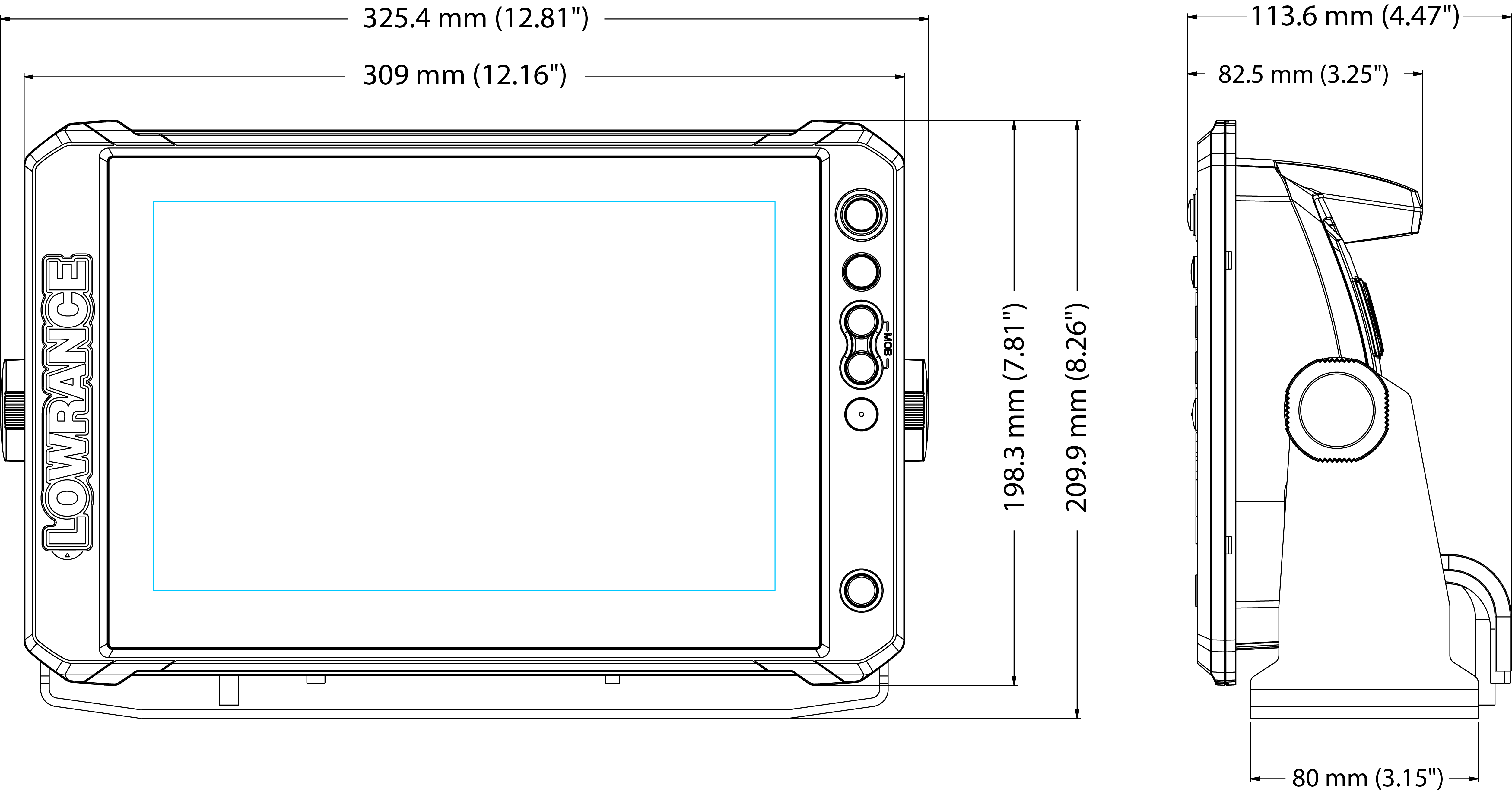 Dimensiones Elite FS 10. ONNautic