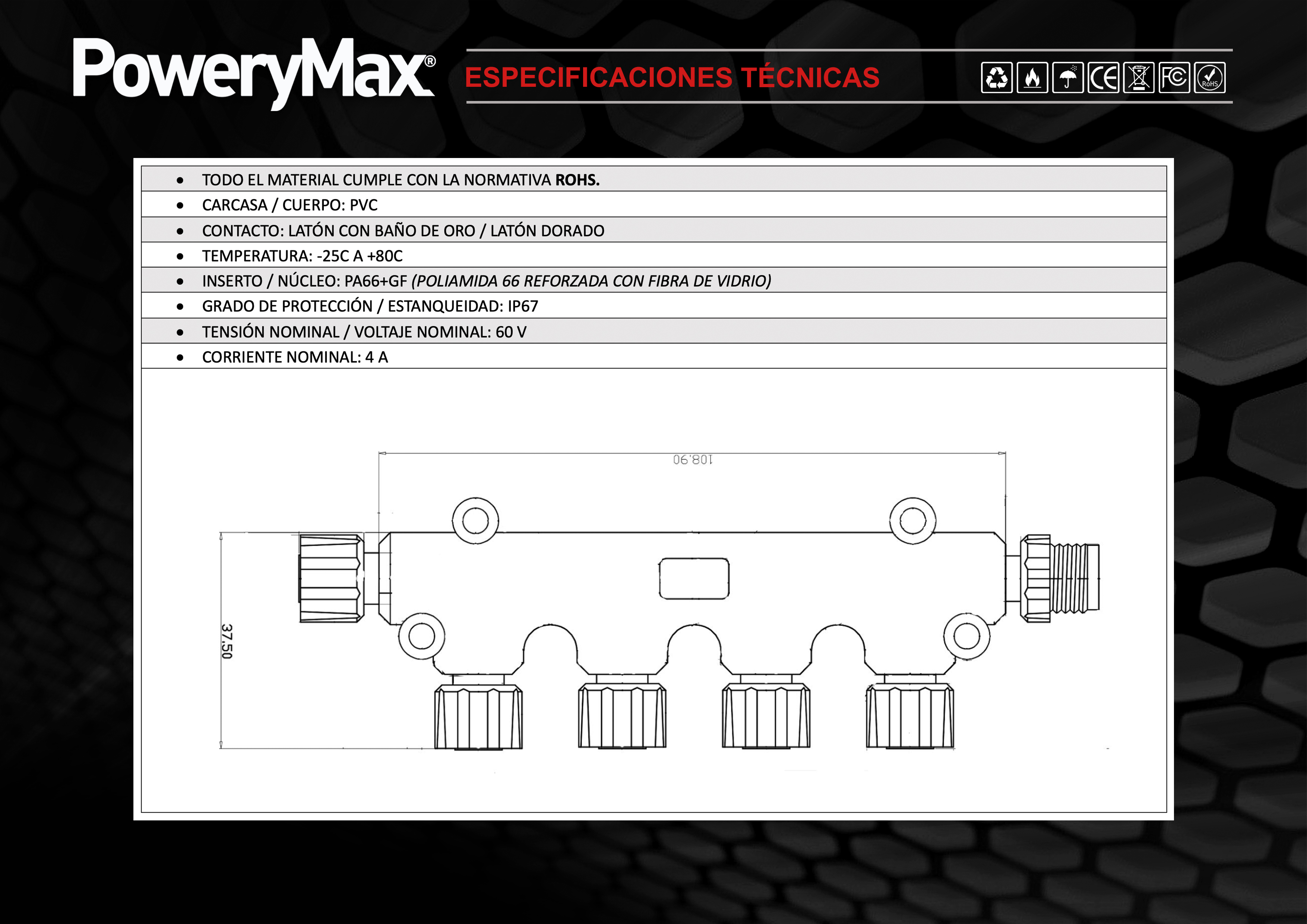Ficha Técnica Multi T Conexión red NMEA2000 de PoweryMax. ONNautic