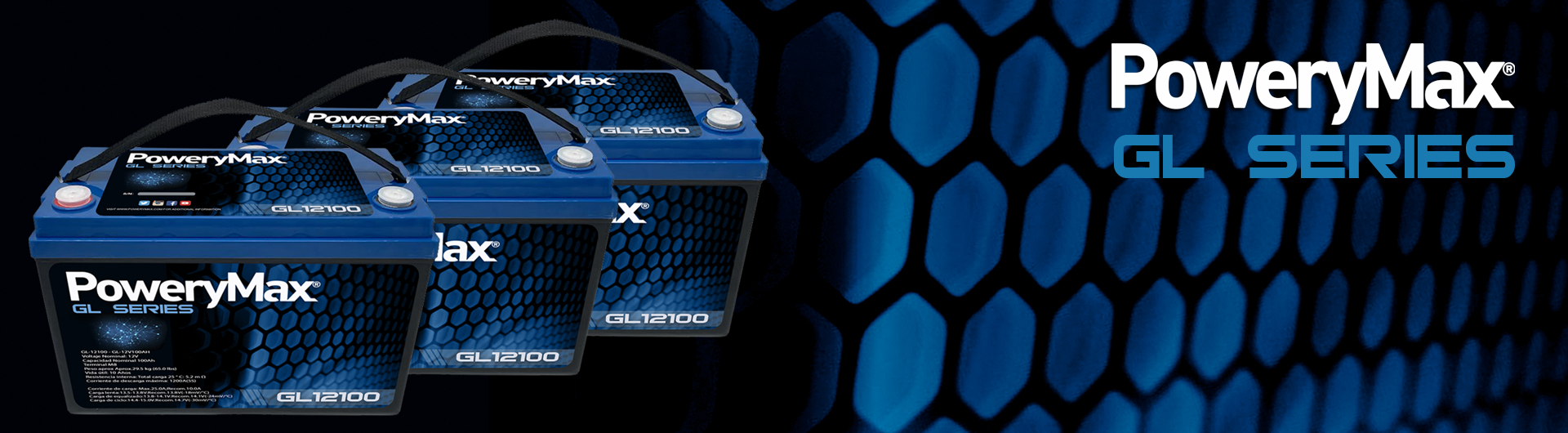 Pack de Baterias de Gel PoweryMax GL36100. ONNautic