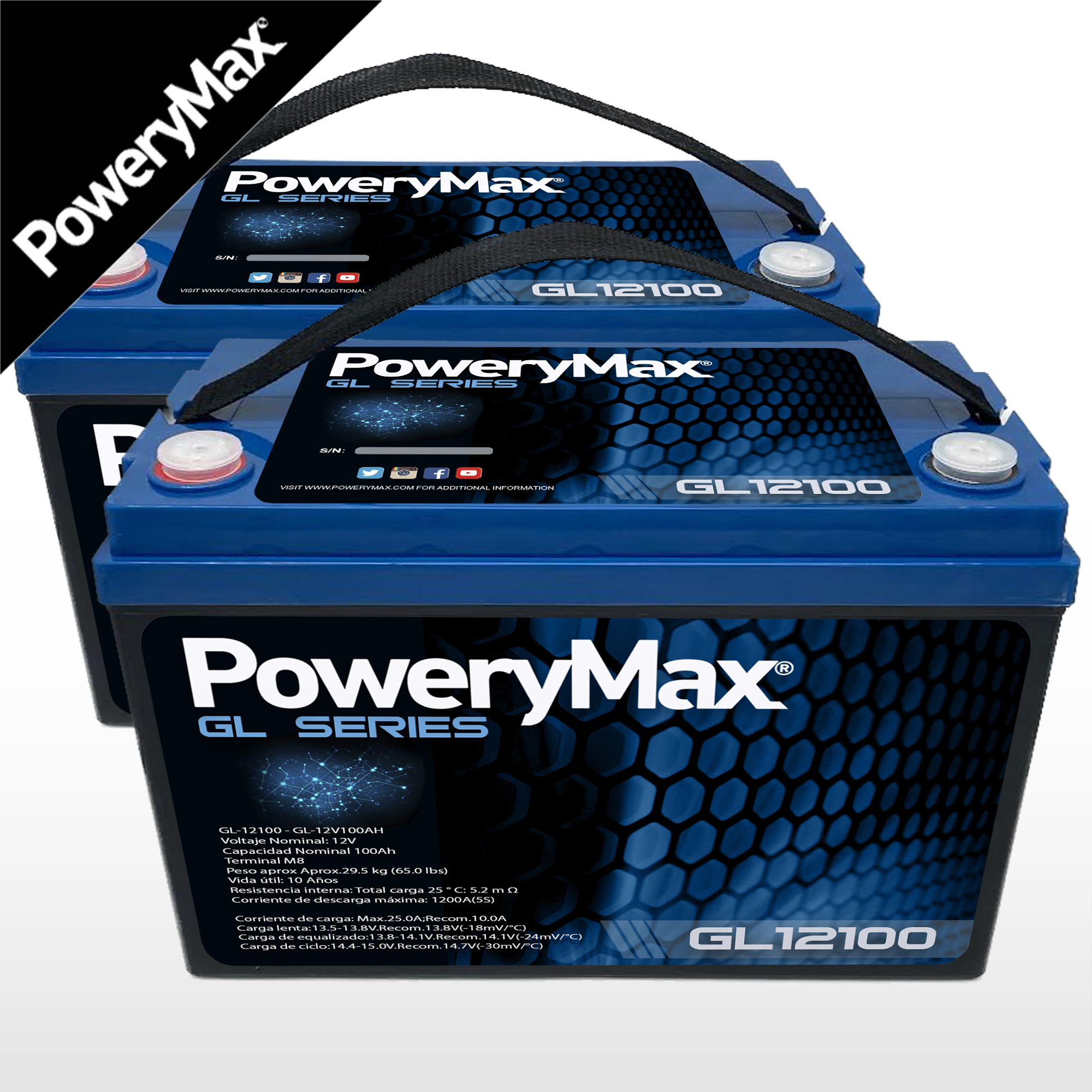PoweryMax GL12100. Bateria de Gel. ONNautic