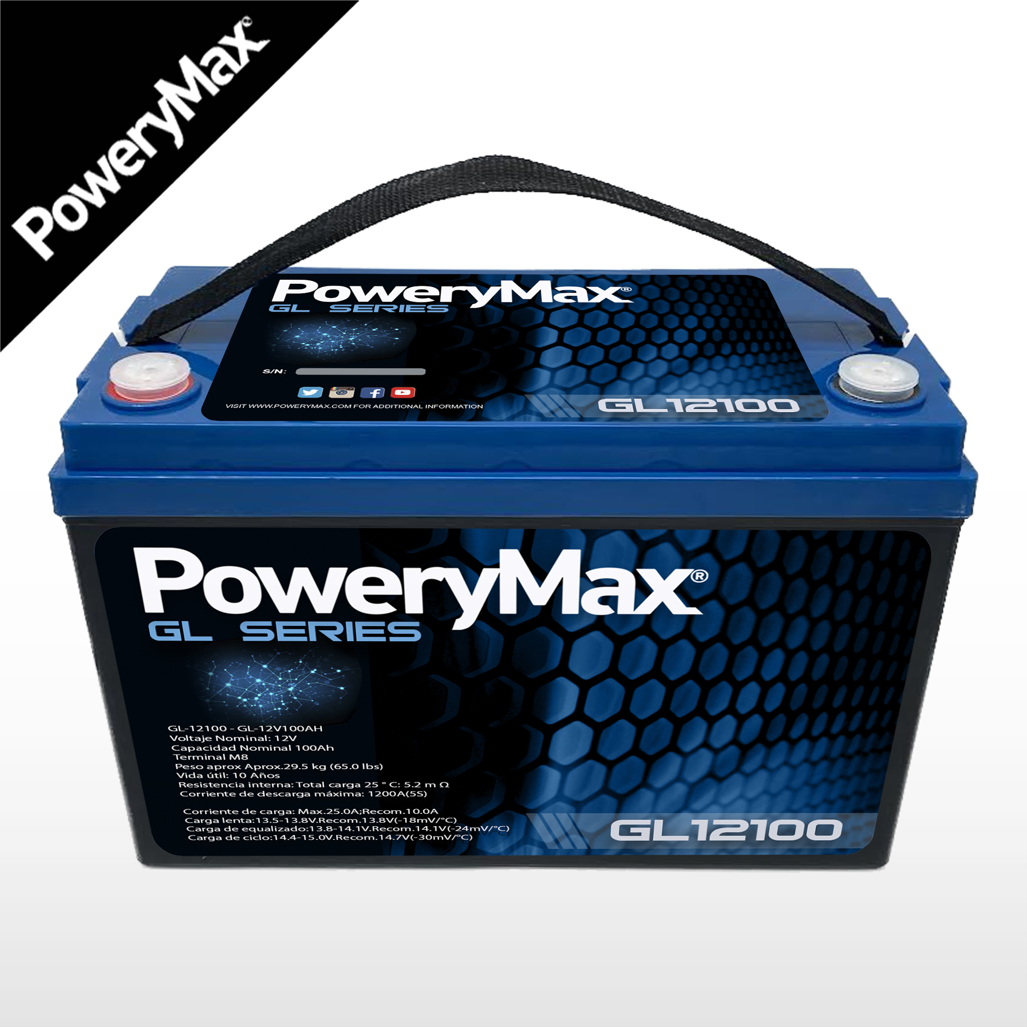 PoweryMax GL12100. Bateria de Gel. ONNautic