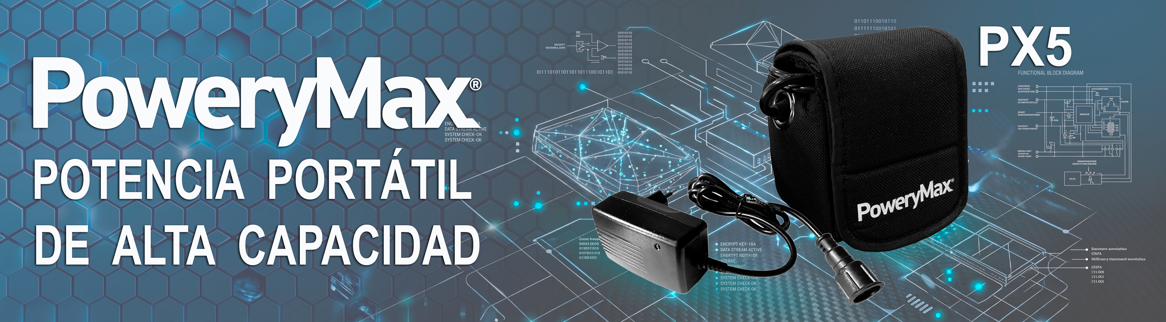 Batería de Litio PoweryMax PX5 + Cargador inteligente. ONNautic