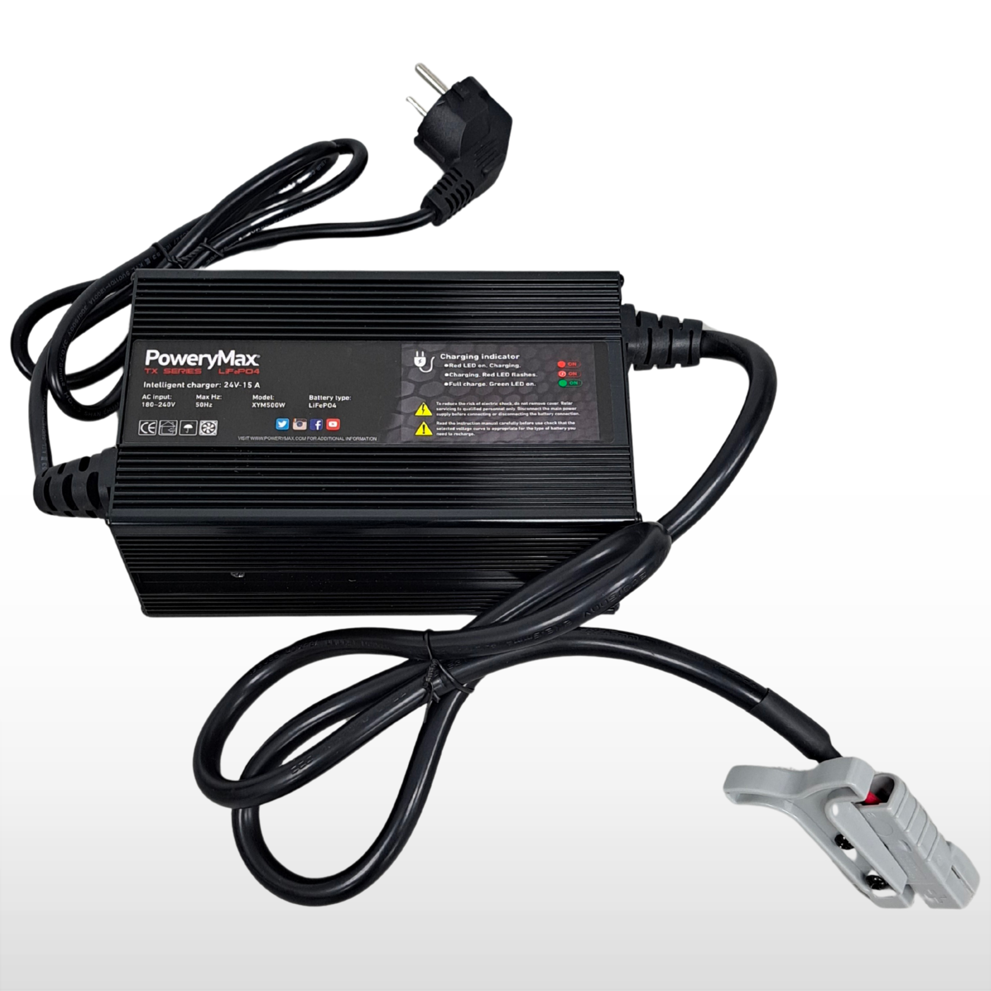 Cargador Batería de Litio LiFePO4 PoweryMax TX24100. ONNautic