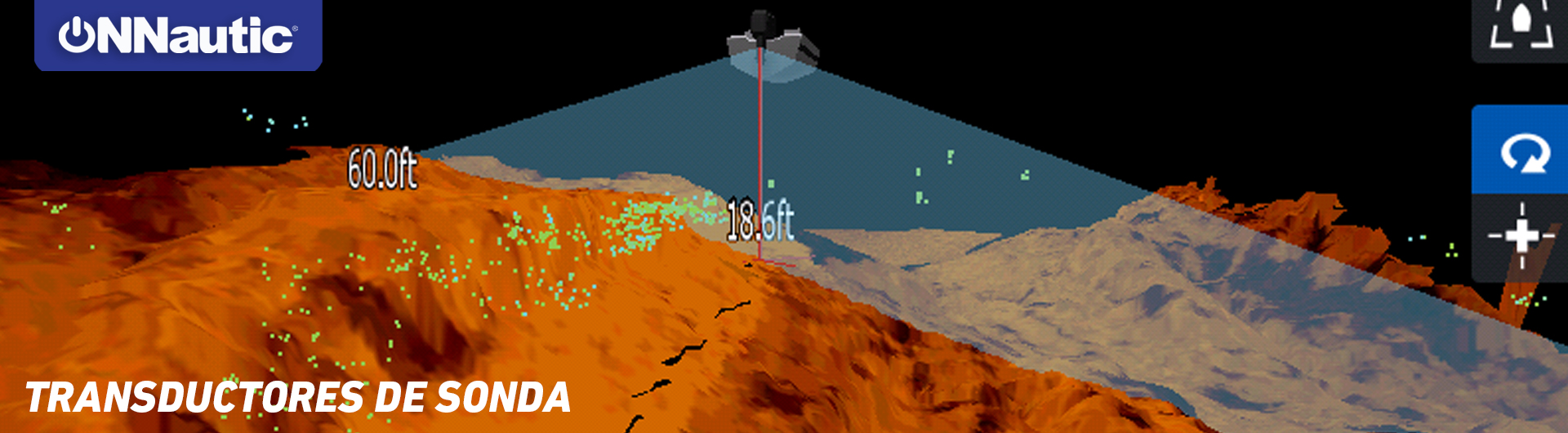 Transductor con Modulo 3D de Lowrance. ONNautic