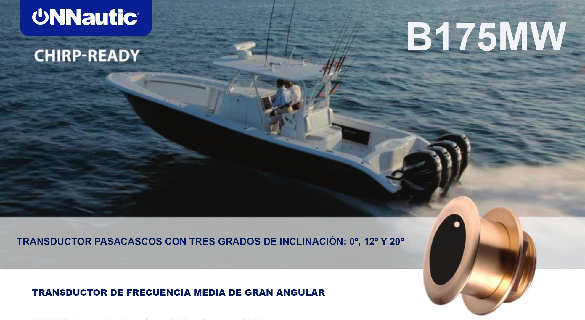 Transductor B175MW para la pesc. ONNautic