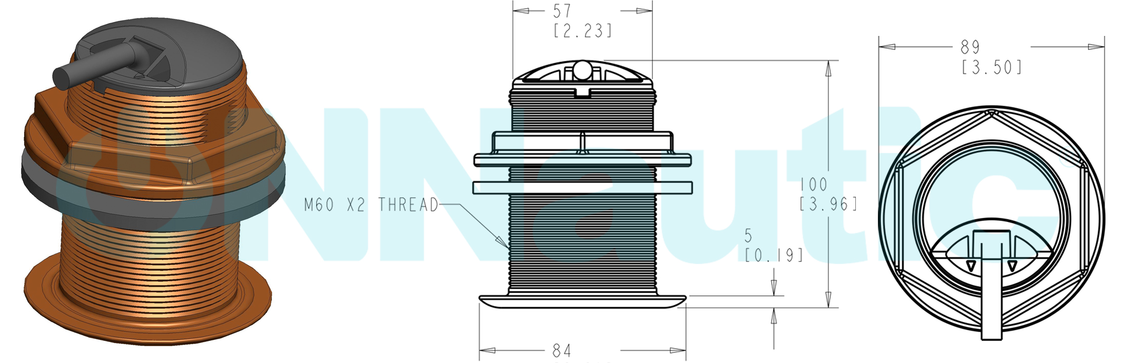 Contenido Transductor pasacascos B60. ONNautic