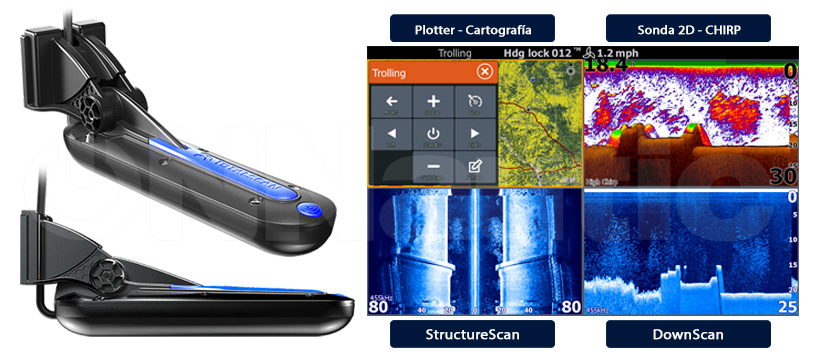 Transductor TotalScan de Lowrance y Simrad. ONNautic