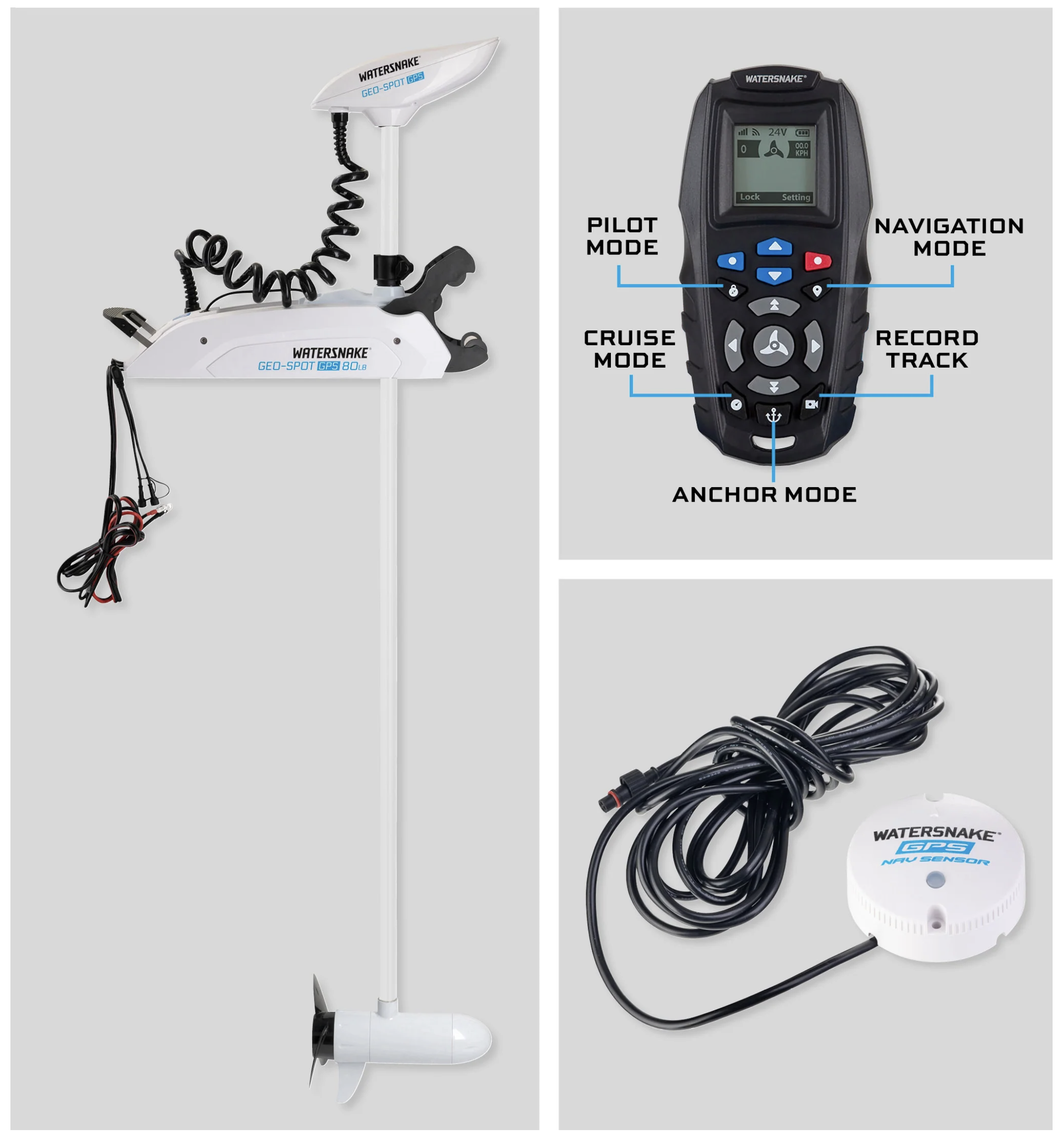Motor eléctrico de posicionamiento Watersnake. ONNautic